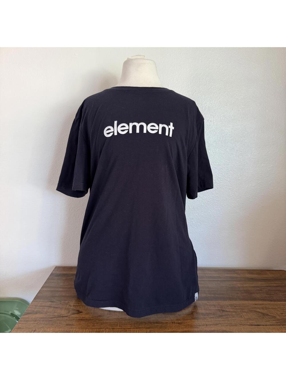 Element Relaxed Fit Black T-Shirt Juniors Medium
